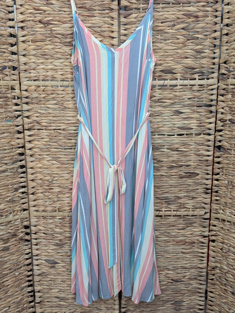 torrid Pastel Striped Summer Maxi Dress in Pink, Aqua & Navy Size 2x